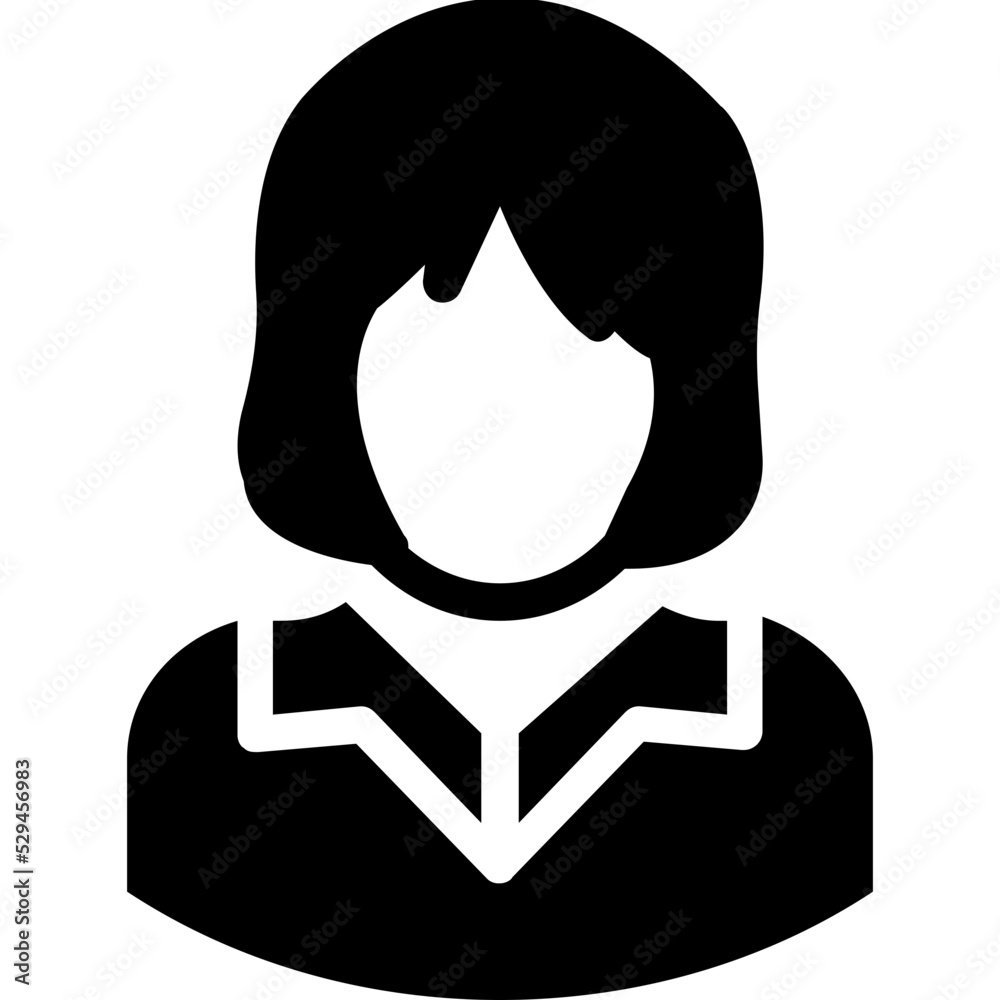 Female Anchor Vector Icon