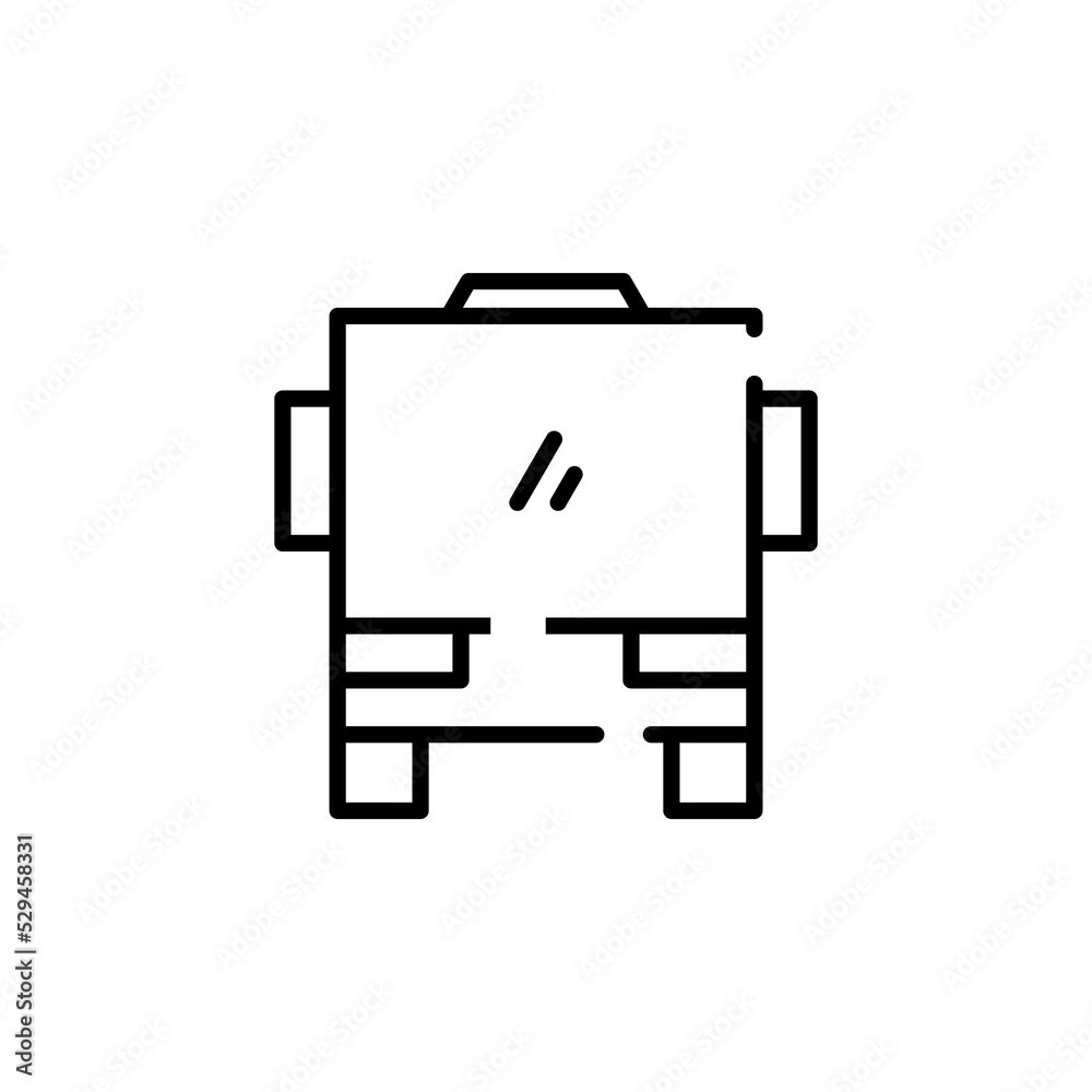 Bus, Autobus, Public, Transportation Dotted Line Icon Vector Illustration Logo Template. Suitable For Many Purposes. Bus, Autobus, Public, Transportation Dotted Line Icon Vector Illustration Logo Template. Suitable For Many Purposes.