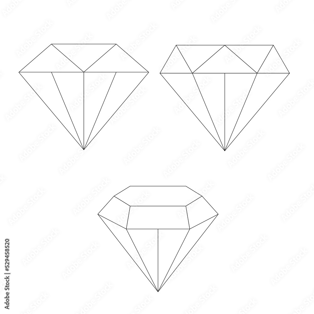 diamond drawing on white background diamond drawing on white background