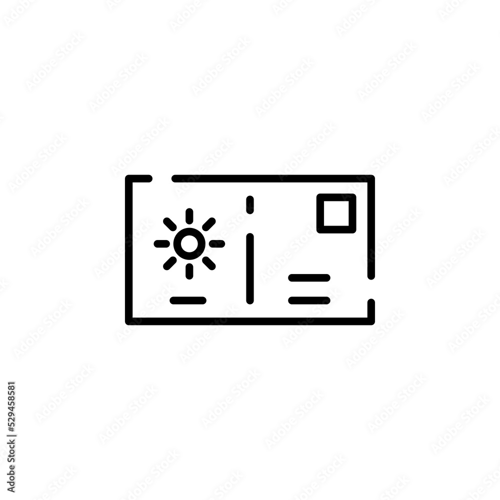 Post, Letter, Mail, Postcard Dotted Line Icon Vector Illustration Logo Template. Suitable For Many Purposes. Post, Letter, Mail, Postcard Dotted Line Icon Vector Illustration Logo Template. Suitable For Many Purposes.