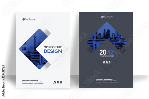 City Background Business Book Cover Design Template