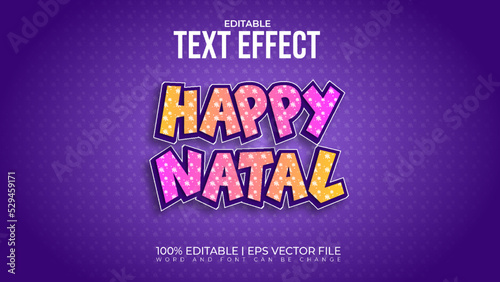 Happy natal text effect style