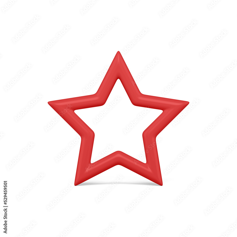 Red christmas star. Bright precious symbol of winter holidays