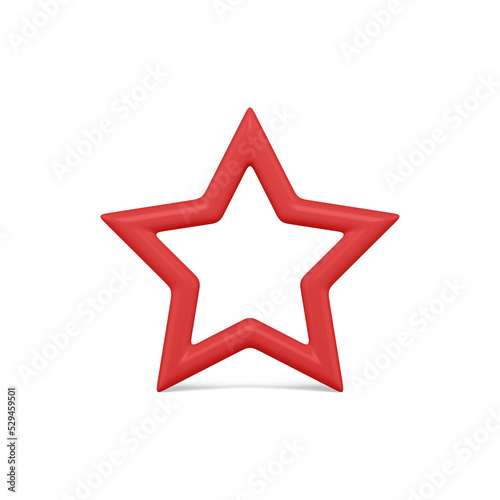 Red christmas star. Bright precious symbol of winter holidays