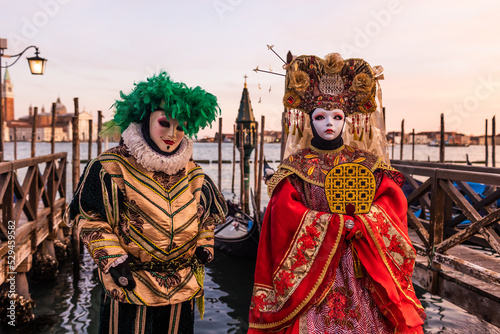 Carnivale di Venezia, Venice Carnival in February - person in the mask and costume © katarzynapracuch