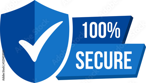 Valokuva Secure protection vector stamp