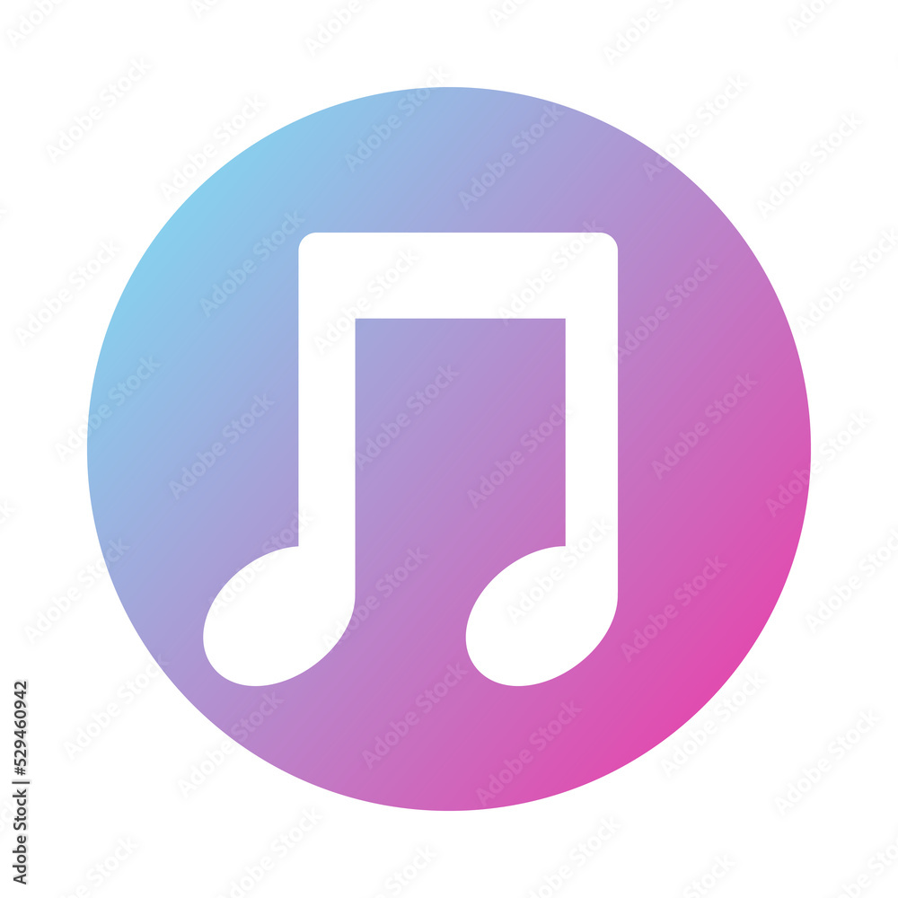 Music icon application isolated background , Flat Modern design , illustration Music icon application isolated background , Flat Modern design , illustration