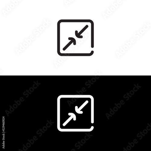 Compact size icon isolated on white background