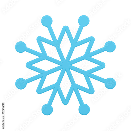 Festive blue snowflake