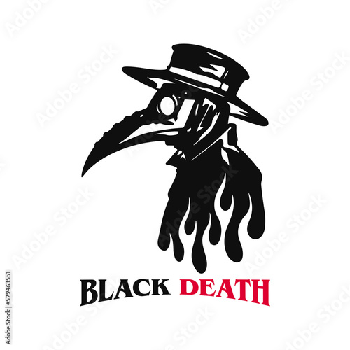 vector illustration of black death concept