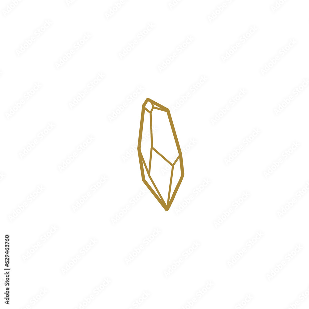 Golden Crystal Drawing