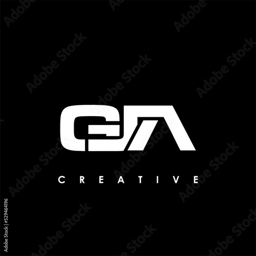 GJA Letter Initial Logo Design Template Vector Illustration
