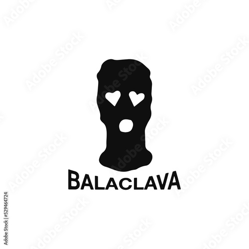 vector illustration of balaclava with concept photo