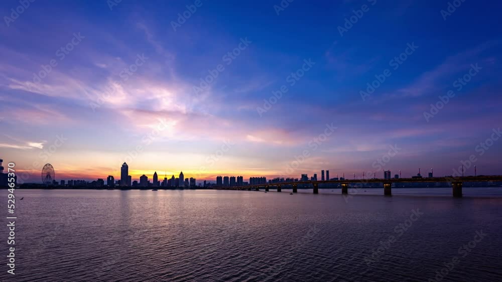 Time-lapse photography of city scenery of Nanchang, Jiangxi, China Time-lapse photography of city scenery of Nanchang, Jiangxi, China