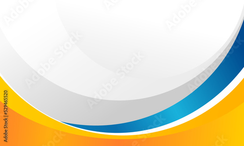 Blue and yellow curve banner background