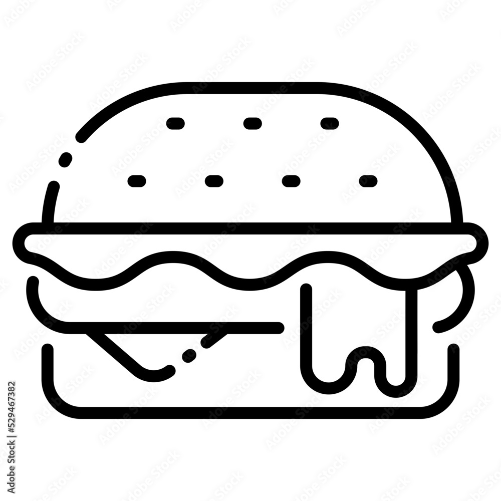 burger outline burger outline