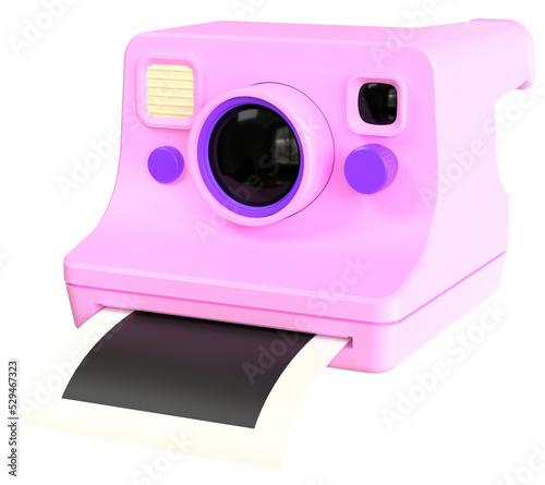 3d render icon instant camera