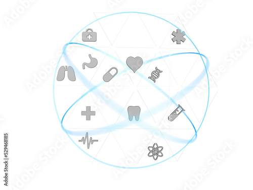 Abstract medical background...