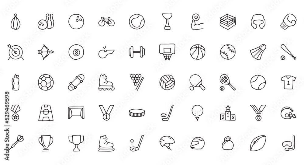sport icon pack, hobby icon set, healthy icon set, handdrawn icon sport icon pack, hobby icon set, healthy icon set, handdrawn icon