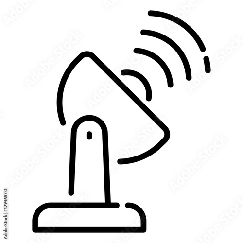 Satellite receiver outline icon