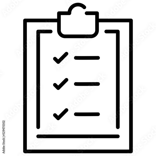 check list outline icon