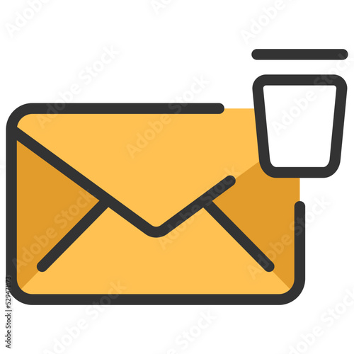 delete email line color icon