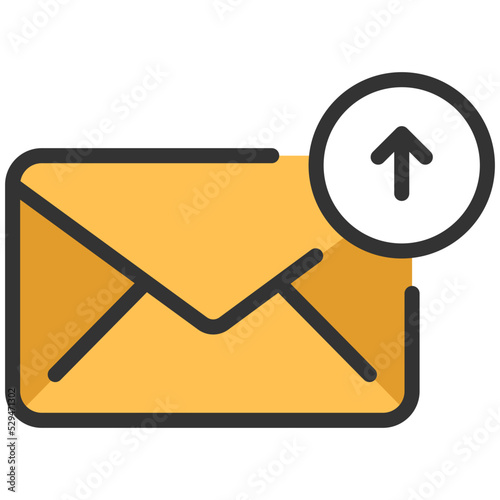 up email line color icon