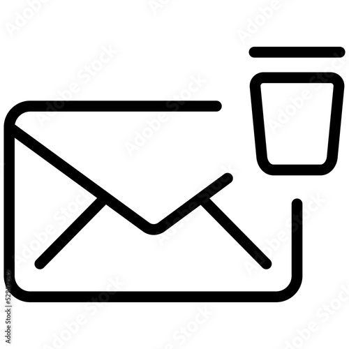 delete email outline icon