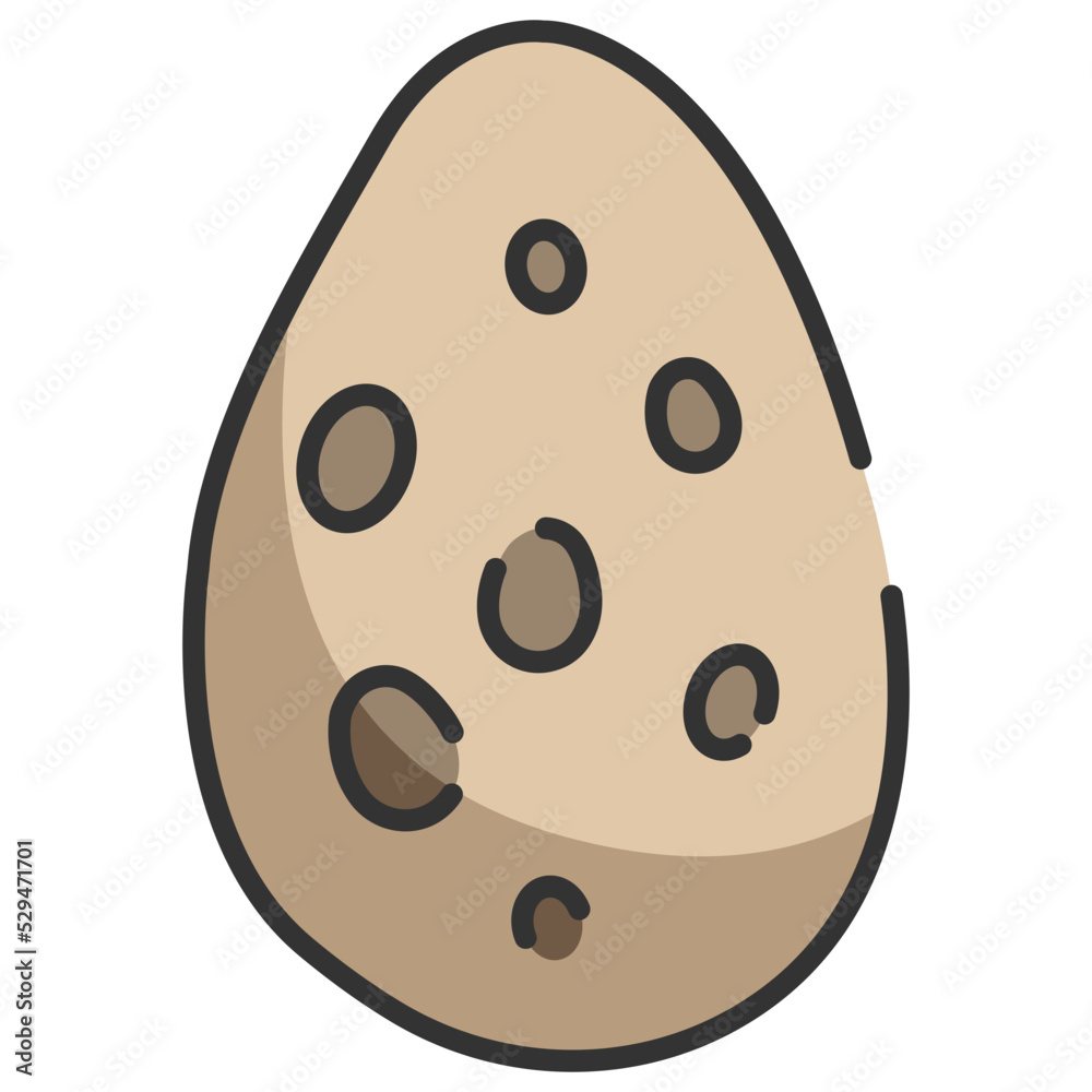 Fototapeta premium egg dinosaur line color icon