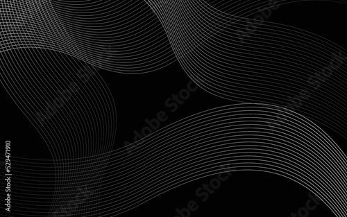 Abstract black background with white line modern concept