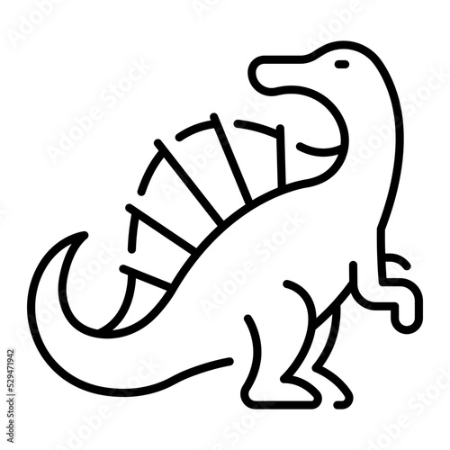 spinosaurus outline icon