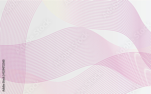 abstract wave lines violet on white background