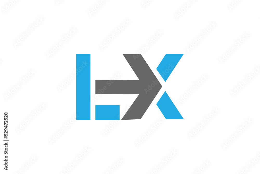 Initial letters LX logo with white background. Initial letters LX logo with white background.