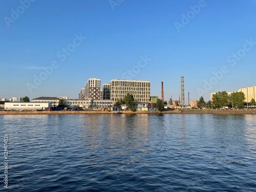 View of the cityscape from the yacht