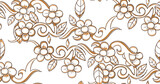 Seamless vector flower pattern illustration