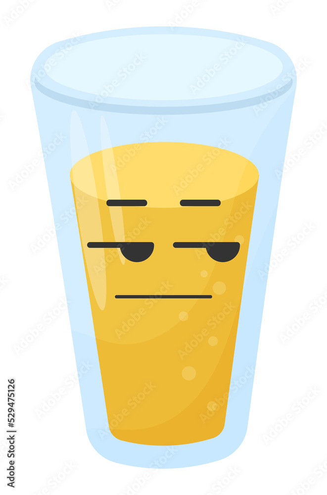 Sticker funny juice in glass with kawaii emotions. Kawaii faces. Illustration without background Sticker funny juice in glass with kawaii emotions. Kawaii faces. Illustration without background