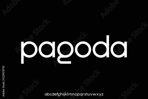Modern clean unique lowercase sans serif display font vector