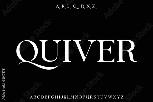 Elegant luxury high contrast serif display font vector with alternate