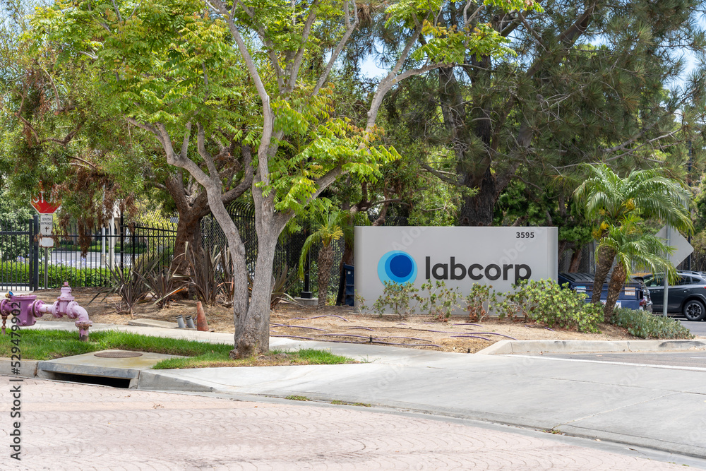 San Diego, CA, USA July 9, 2022 Labcorp office in San Diego, CA, USA