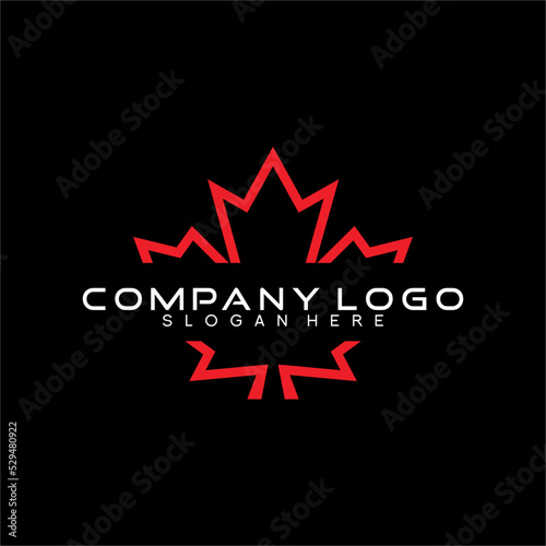 Vector logo design with Canadian flag symbol elements.