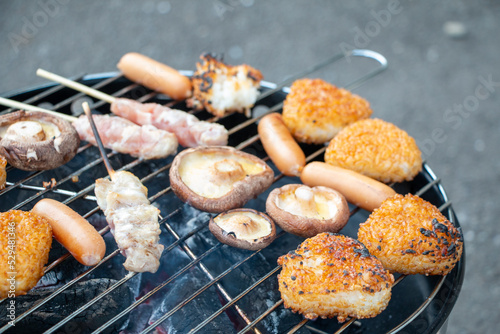 焼きおにぎりとBBQ