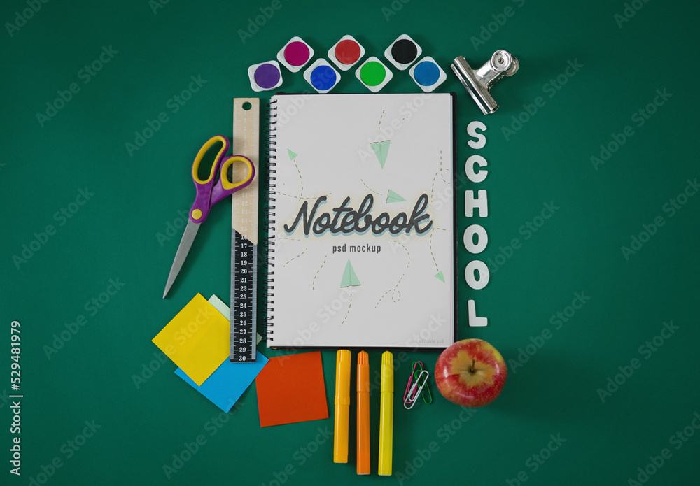 Scool Notebook School Notebook Stock Template | Adobe Stock