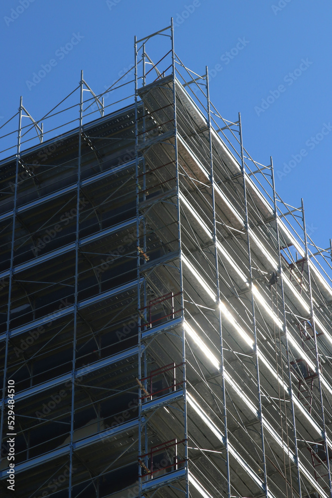 Building scaffolding in Italy for energy saving renovations Building scaffolding in Italy for energy saving renovations