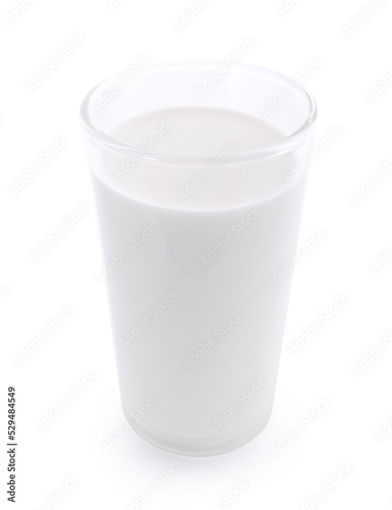 glass of milk isolated on white background. glass of milk isolated on white background.