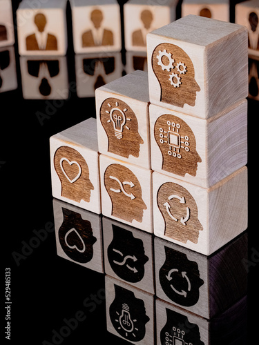 DIGITAL, THINKING, FLEXIBLE, CREATIVITY, CAPABILITY and TECHNICAL symbols as a Soft Power skills concept