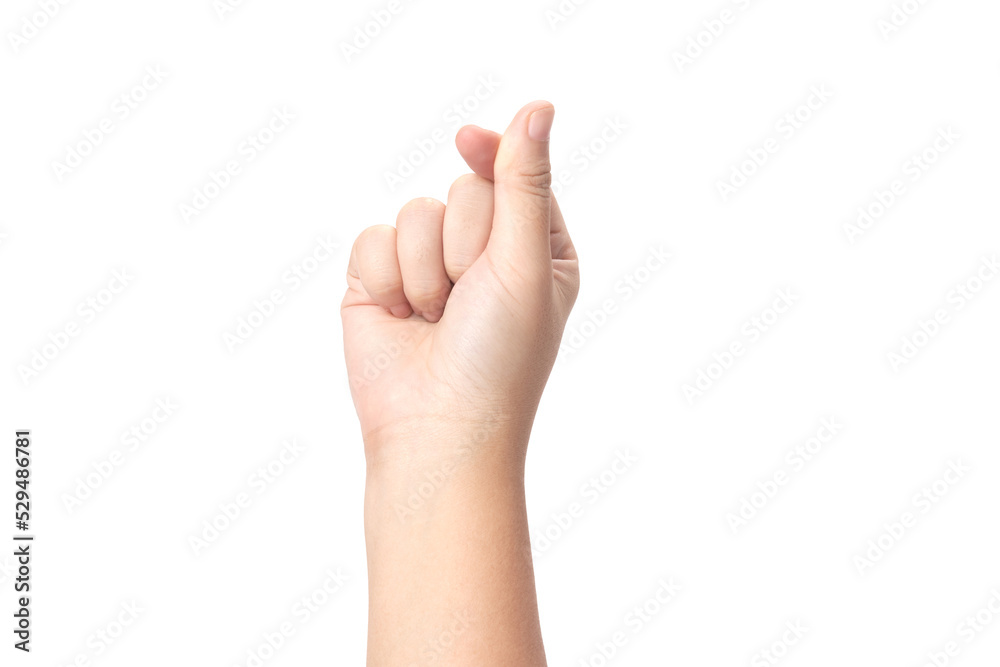 Obraz premium right hand isolated on white background