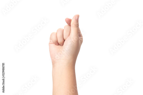 right hand isolated on white background
