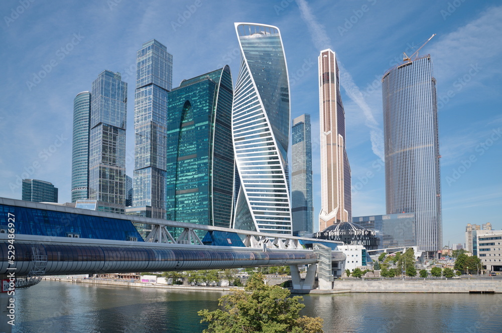 Obraz premium Moscow, Russia - August 12, 2022: Towers of the Moscow International Business Center 