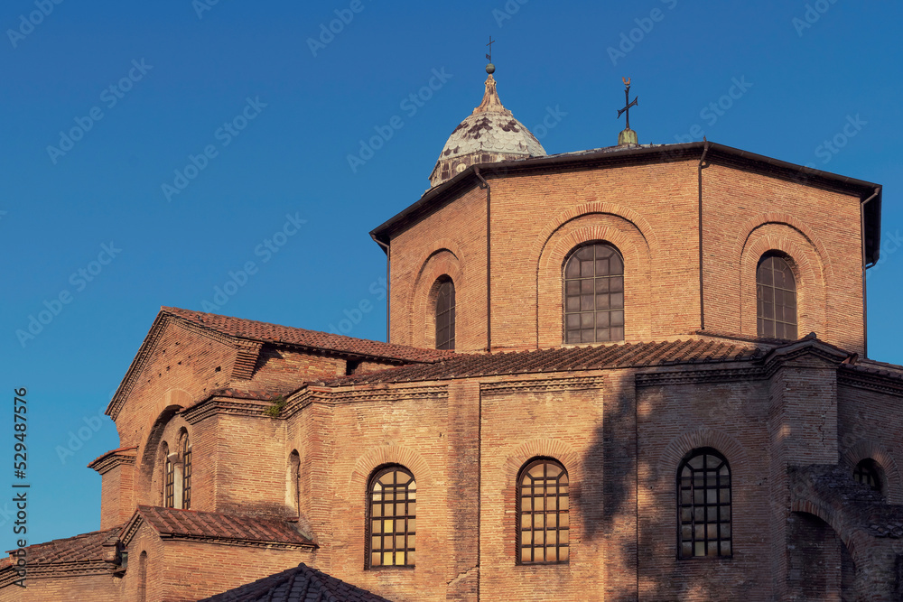 Details of Basilica di San Vitale, one of the most important examples of early Christian Byzantine art in western Europe,built in 547, Ravenna, Emilia-Romagna, Italy