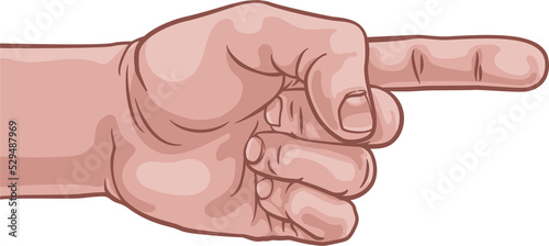 Hand Pointing Finger Comic ...